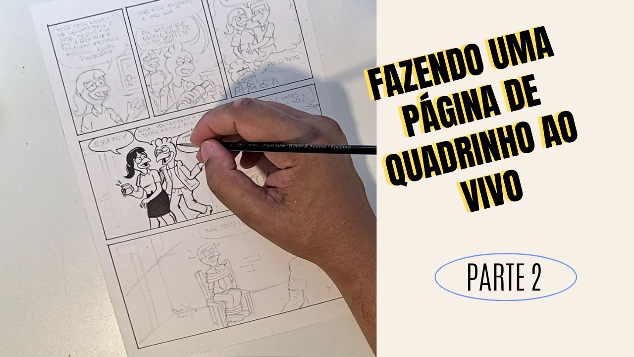 Fazendo uma página de quadrinho ao vivo - parte 2