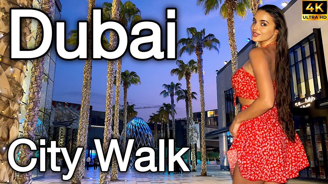 Dubai City Walk 🇦🇪 Vibrant Night Life [ 4K ] Walking Tour