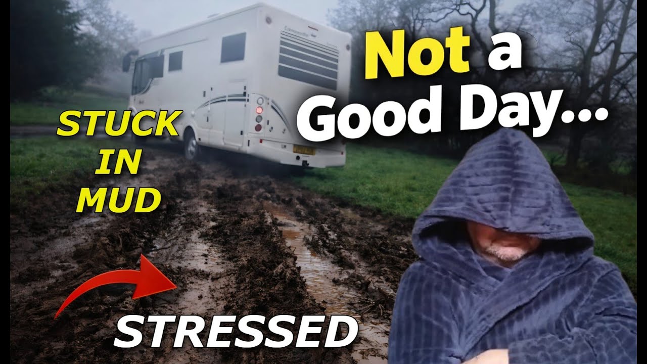 Not a Good Day in Vanlife .Stuck in mud And Leaking Gas