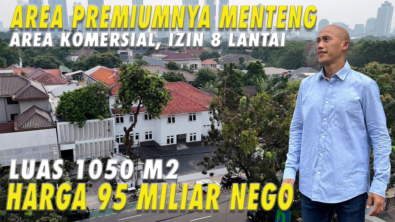 LOKASI PREMIUMNYA MENTENG, AREA KOMERSIAL | IZIN 8 LANTAI, LUAS 1050 M2 | TURUN 90 MILYAR NEGO