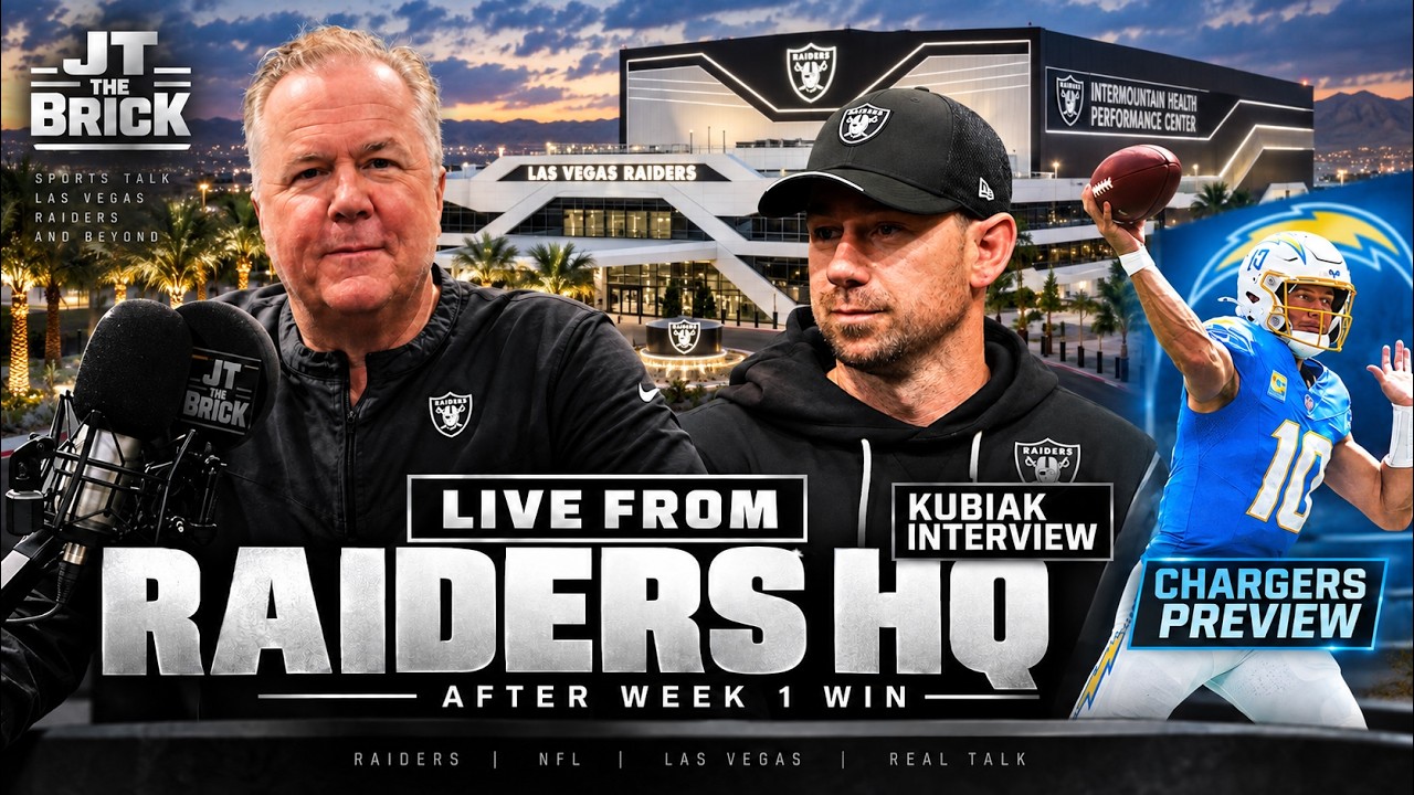 Live From Raiders HQ | Kubiak Interview | Levi, Eschelman, & Chris Myers | JT The Brick Show 9/15/26