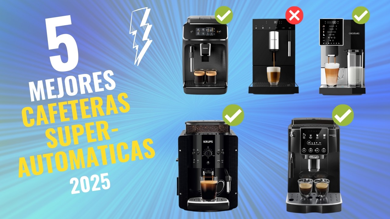 🚨 &iexcl;NO COMPRES una Cafetera Superautom&aacute;tica sin ver ESTO! ☕ Las 5 MEJORES de 2025 CALIDAD-PRECIO 🔥