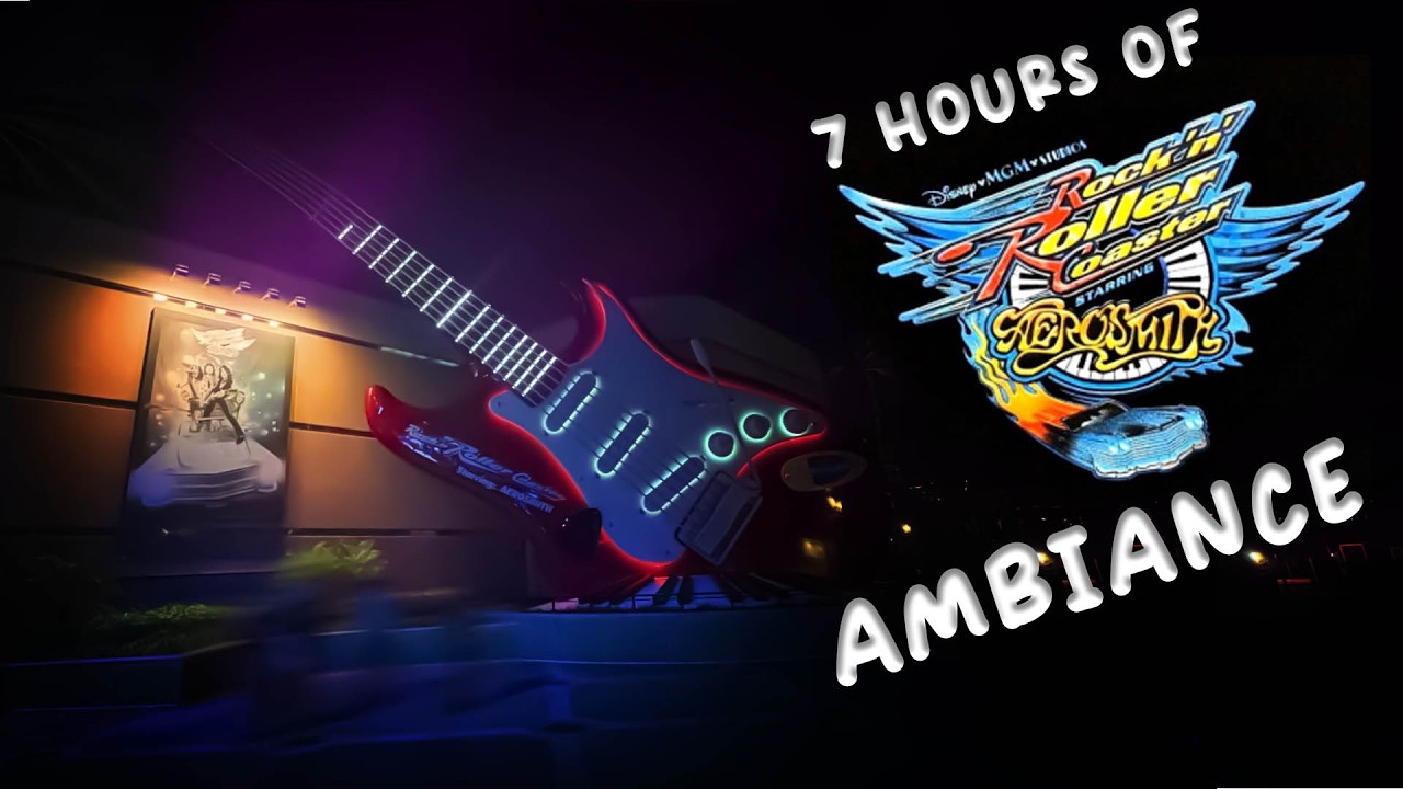 7 Hours of Rock n Roller Coaster Night Ambience Jungle Cruise