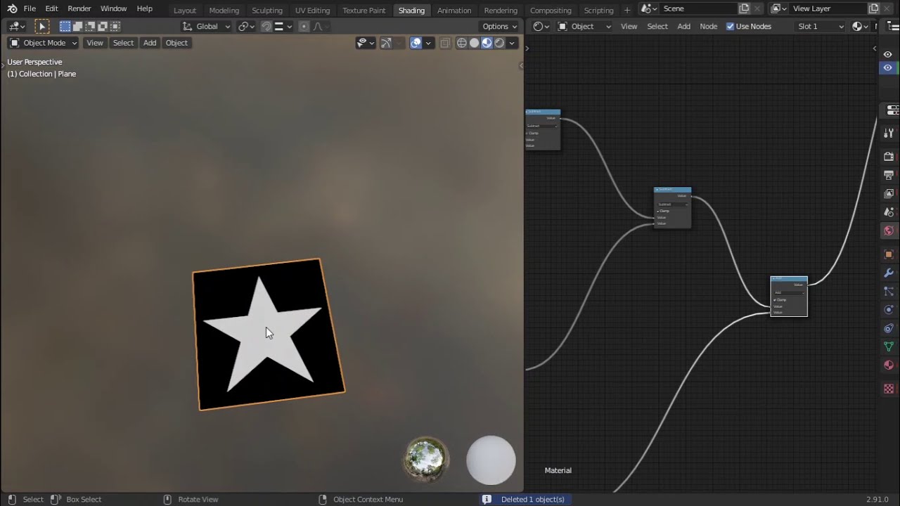 Creating a simple procedural star with Blender (Time lapse)