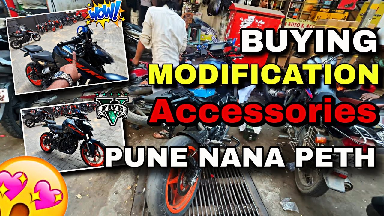 Nana Peth Pune Bike Market KTM Duke 250 G3 Mods 🔥| Part 1 Moto Vlog #bikeaccessories #modifiedbikes