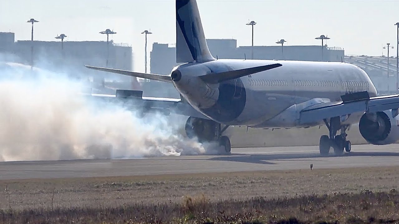 Plane Lands With Brake Malfunction