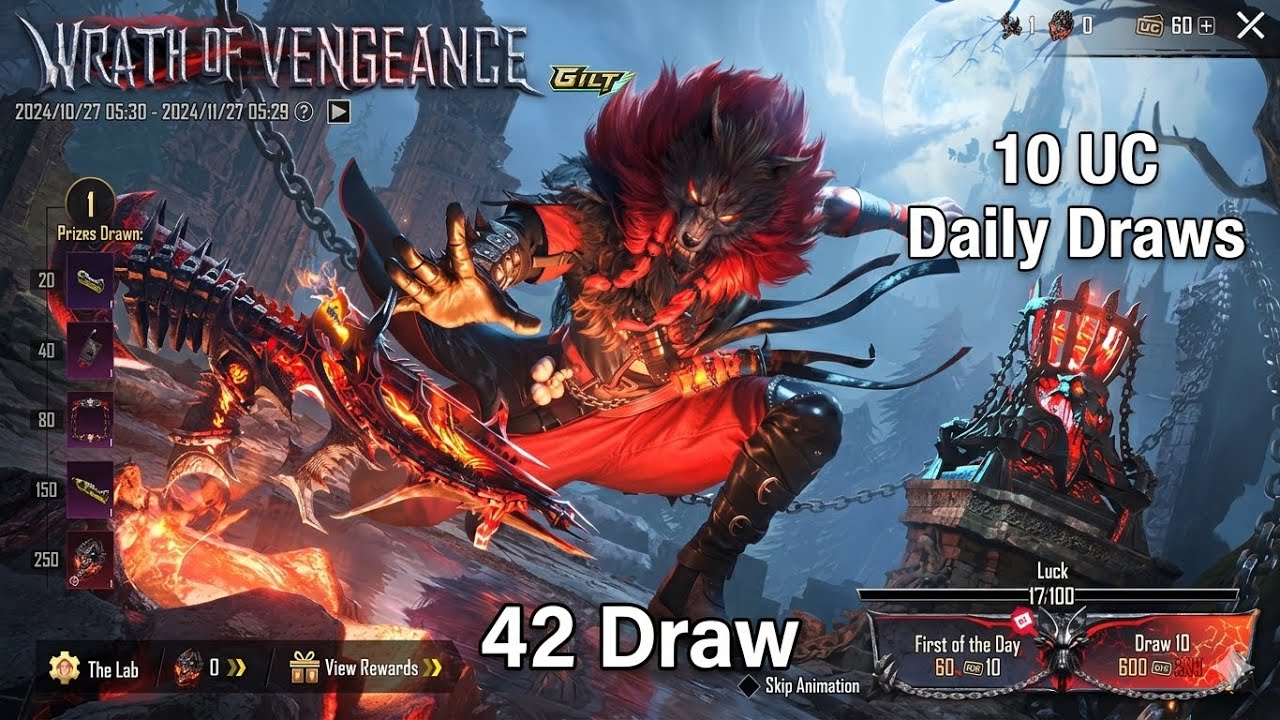 Wrath of Vengeance Gilt Crate Opening 😱🔥 Daily 10 UC Draw Results | BGMI | @FiroxGaming 