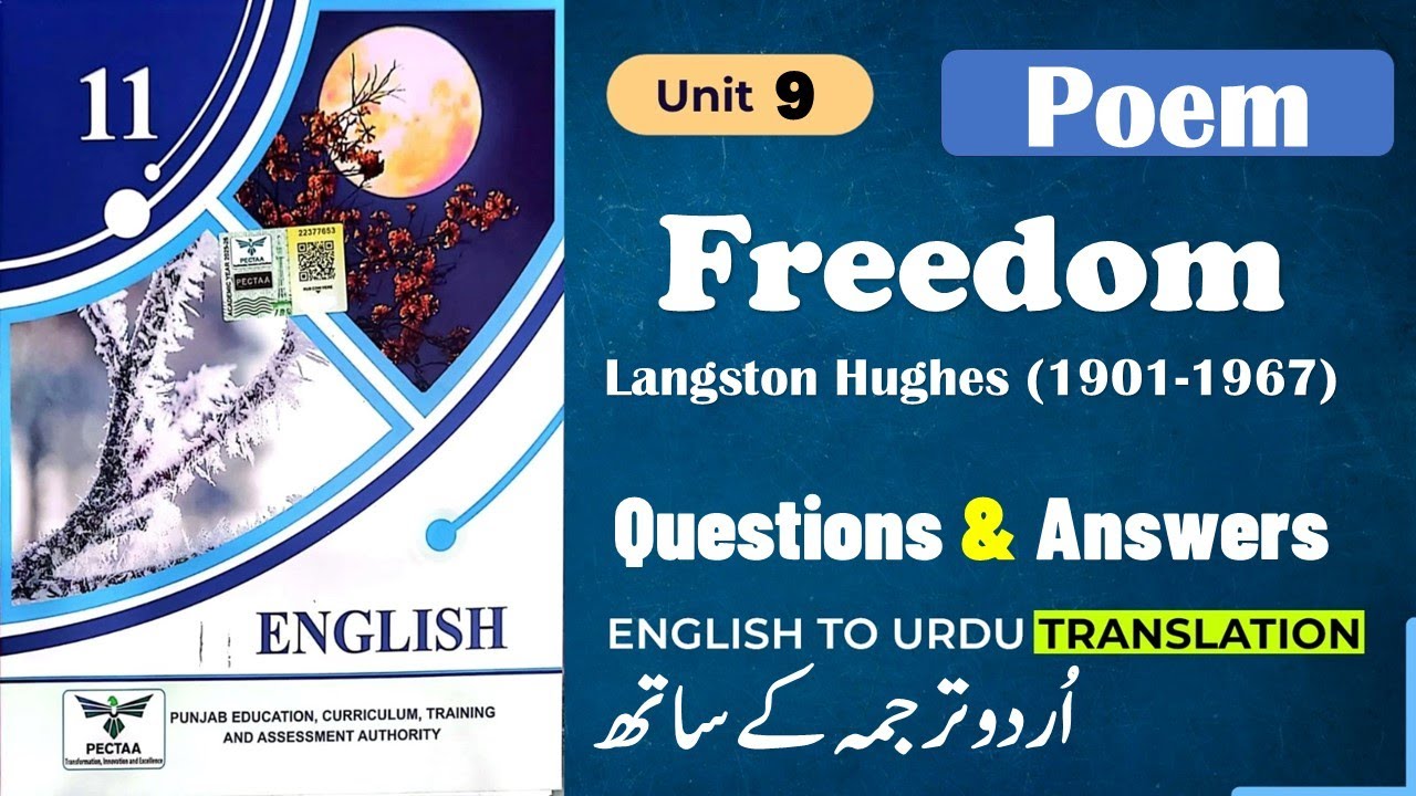 1st year English chapter 9 | Questions & Answers | Freedom Poem by Langston Hughes | Unit 9