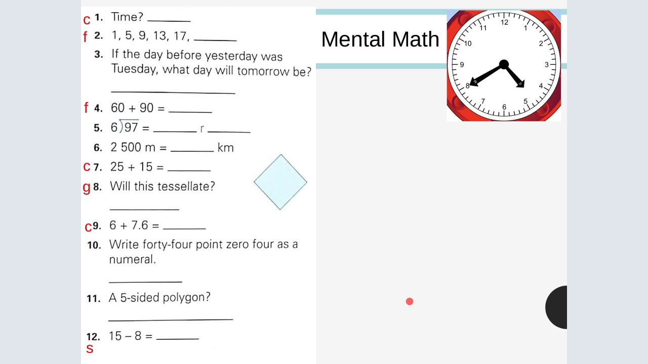 Grade 3 Math: Virtual Classroom