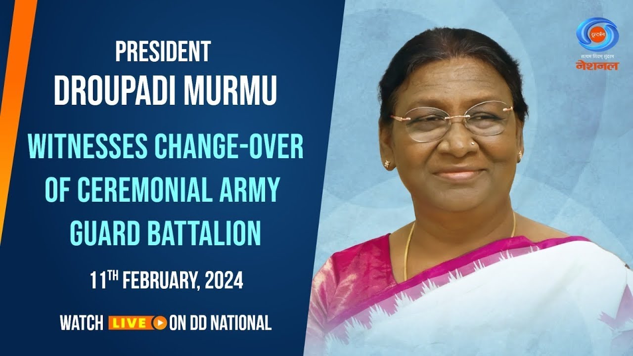 President Murmu witnesses Change-over of ceremonial Army guard battalion between 6 Sikh and 1/5 GR