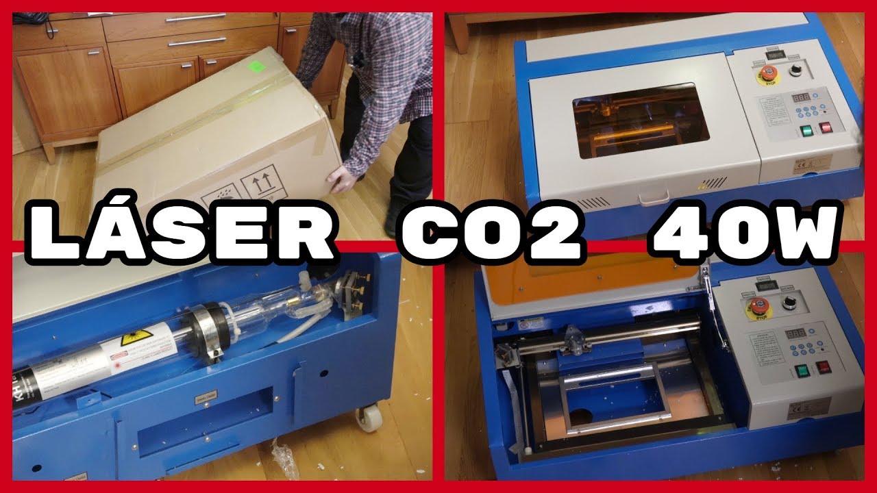 Cortadora Láser CO2 40W. Unboxing e Instalación. (I) (#4K)