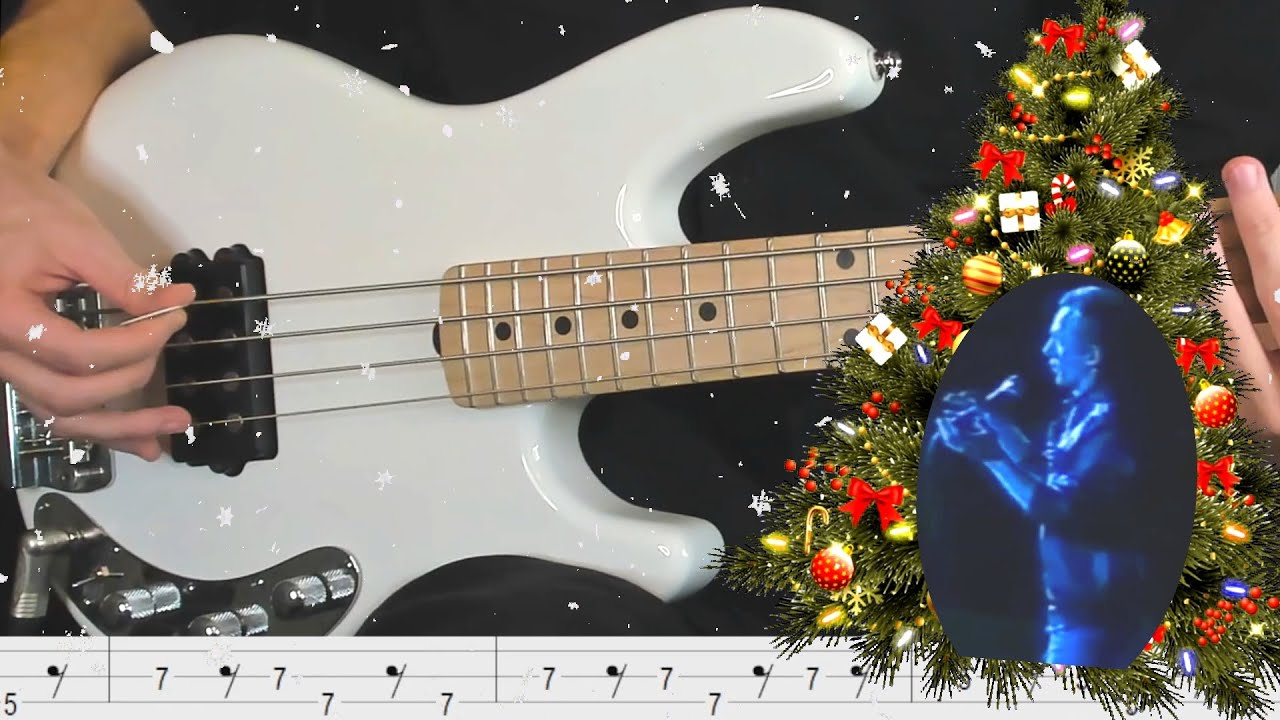 🇱🇹 Kaip groti Kardiofonas - Kalėdų Eglutė bosine gitara [bass cover + tab + backing track]