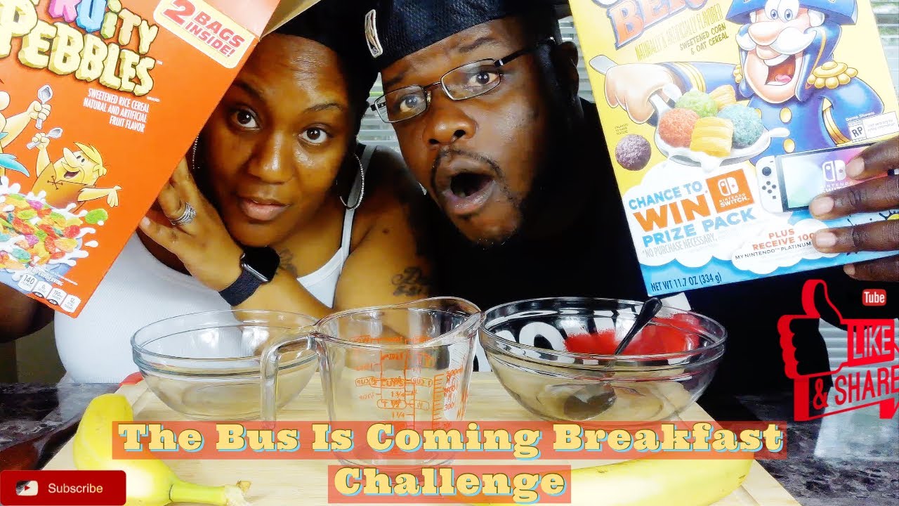 THE BUS IS COMING BREAKFAST CHALLENGE (With a Twist) CREATED BY: @marqeasehilson and Mama Hilson