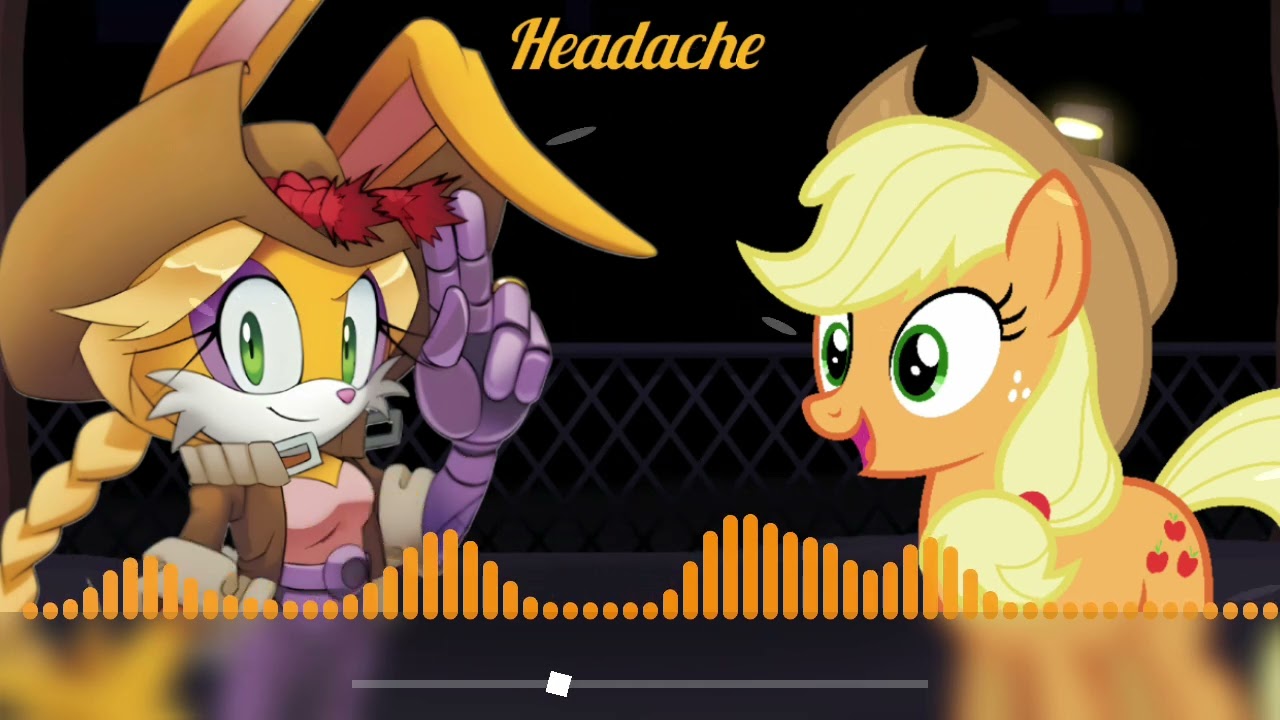 Headache(Old) but Bunnie Rabbot and Applejack sing it(FNF COVER)