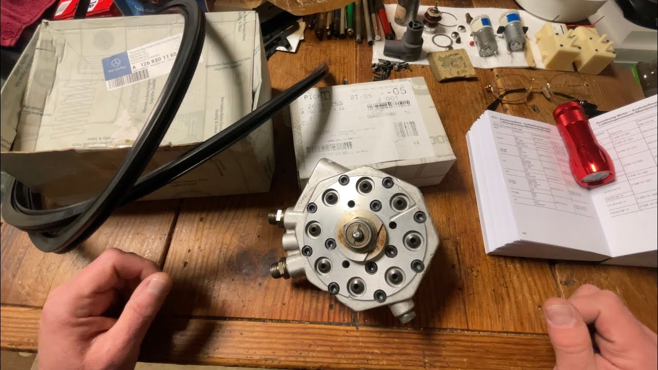 Mercedes - All W126 Bosch Fuel Distributor overhaul, windshield seal & NOS ACC Unit all eBay finds
