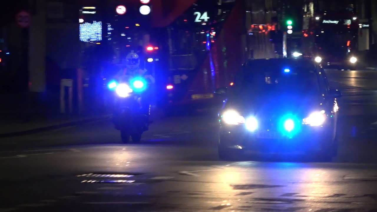 Metropolitan Police Taskforce Surge Team hunting at night in London