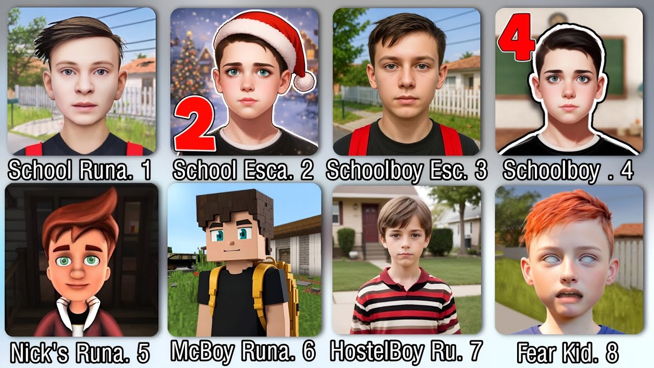 Schoolboy Runaway Rich,Schoolboy Escape 2,Schoolboy 4, Schoolboy Stealth 5,Schoolboy 6|Full Gameplay