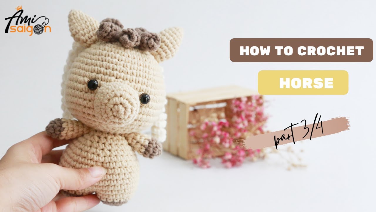 #069 | Amigurumi Horse & Unicorn Crochet Pattern (3/4) | Valentine's Day gifts Crochet | @Ami Saigon