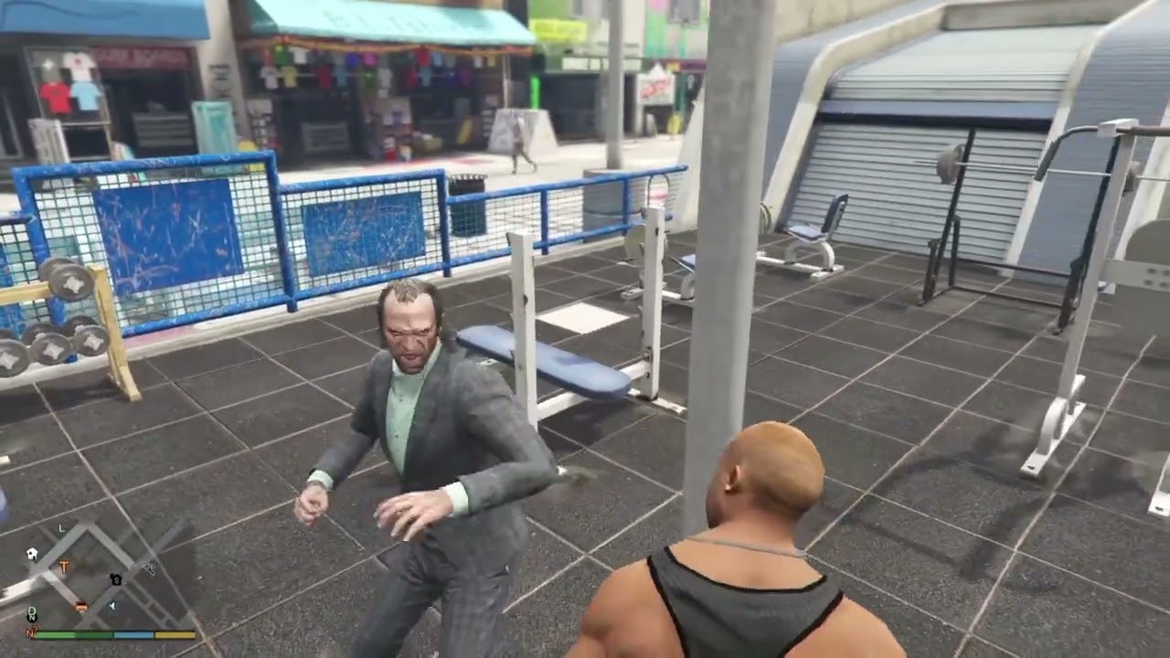 trevor kicks muscle beach butt