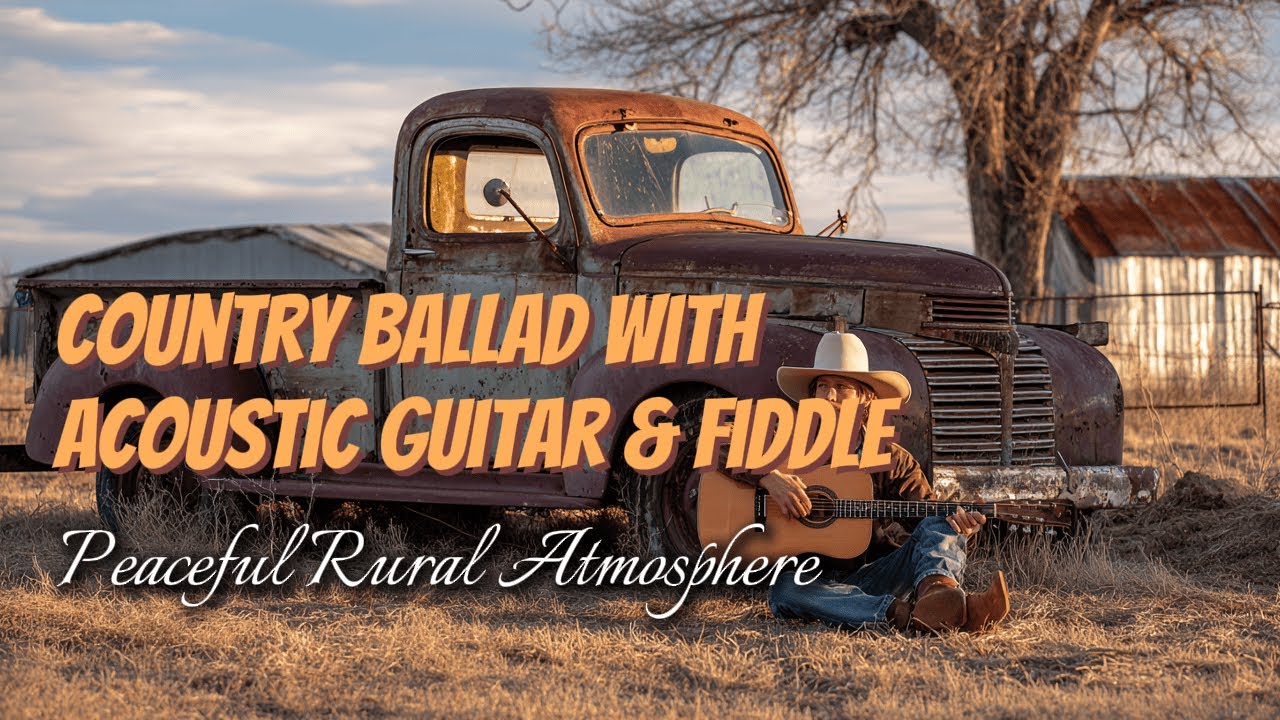Country Ballad with Acoustic Guitar & Fiddle 🎻 | Peaceful Rural Atmosphere