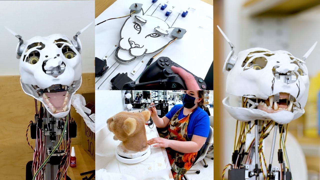 Cosmotron animatronic cougar designed by engineering and TMA students