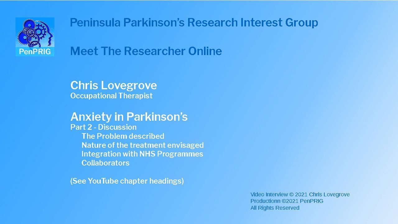 A new treatment for Anxiety in Parkinson's, Part 2: Setting up the Development Project