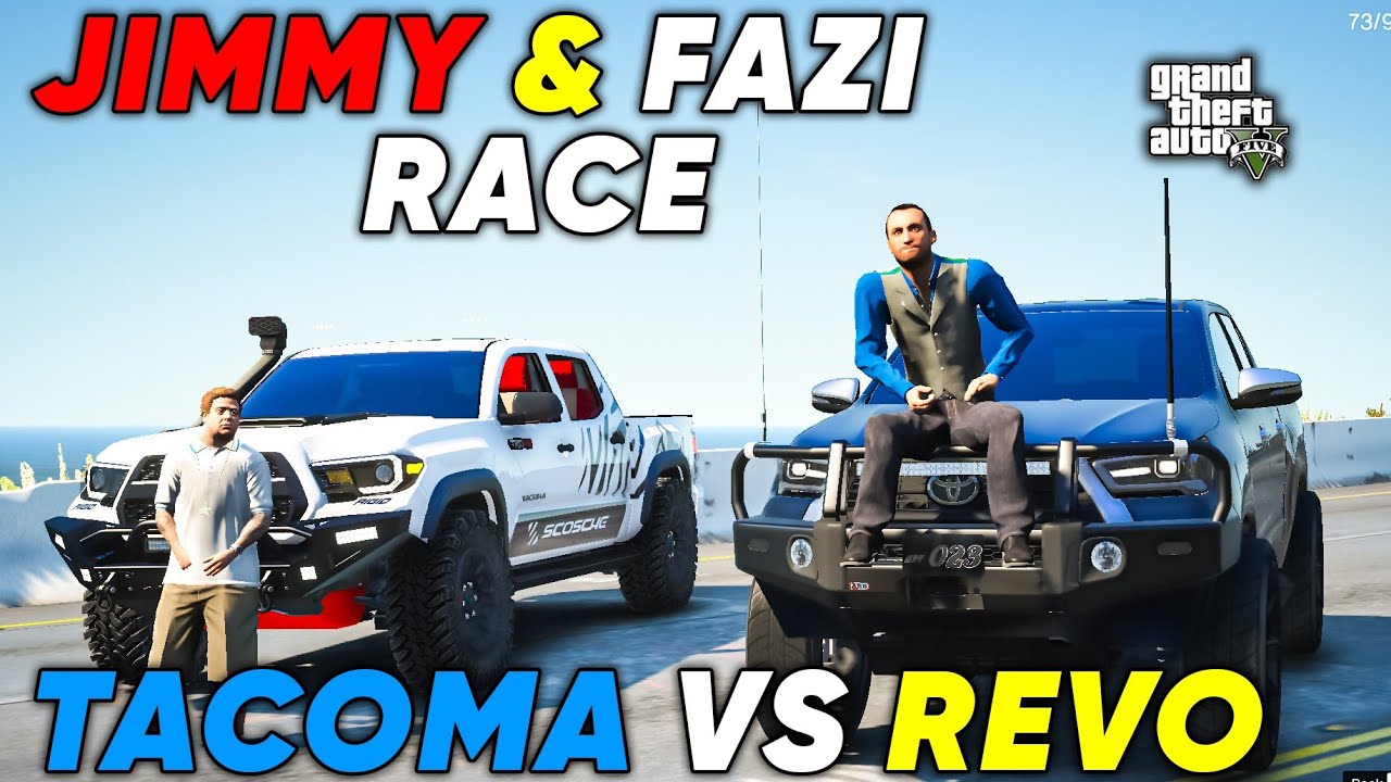 JIMMY OR FAZI KI RACE LAG GAYI🔥 | REVO VS TACOMA | GTA 5 | Real Life Mods #476 | URDU |