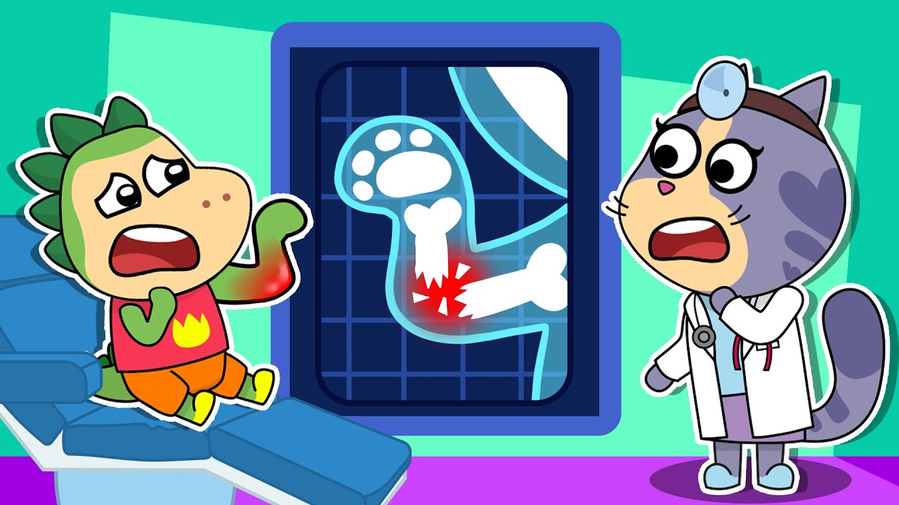 🔥 Spike Broke His Arm?! 😰 Doctor Visit & X-Ray Fun 🩻🏥 Fire Spike Kids Stories