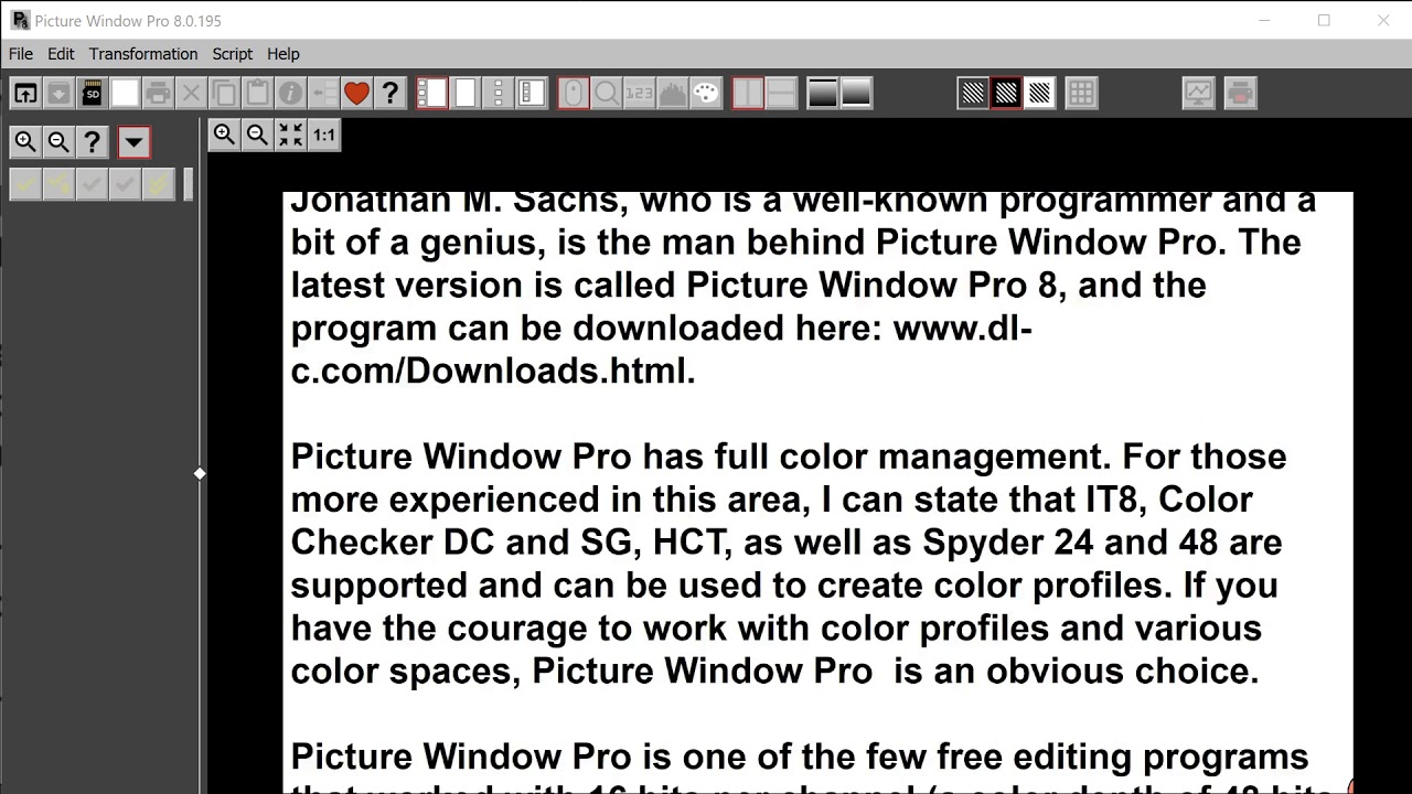 Introduction to Picture window Pro 8 (PWP8)