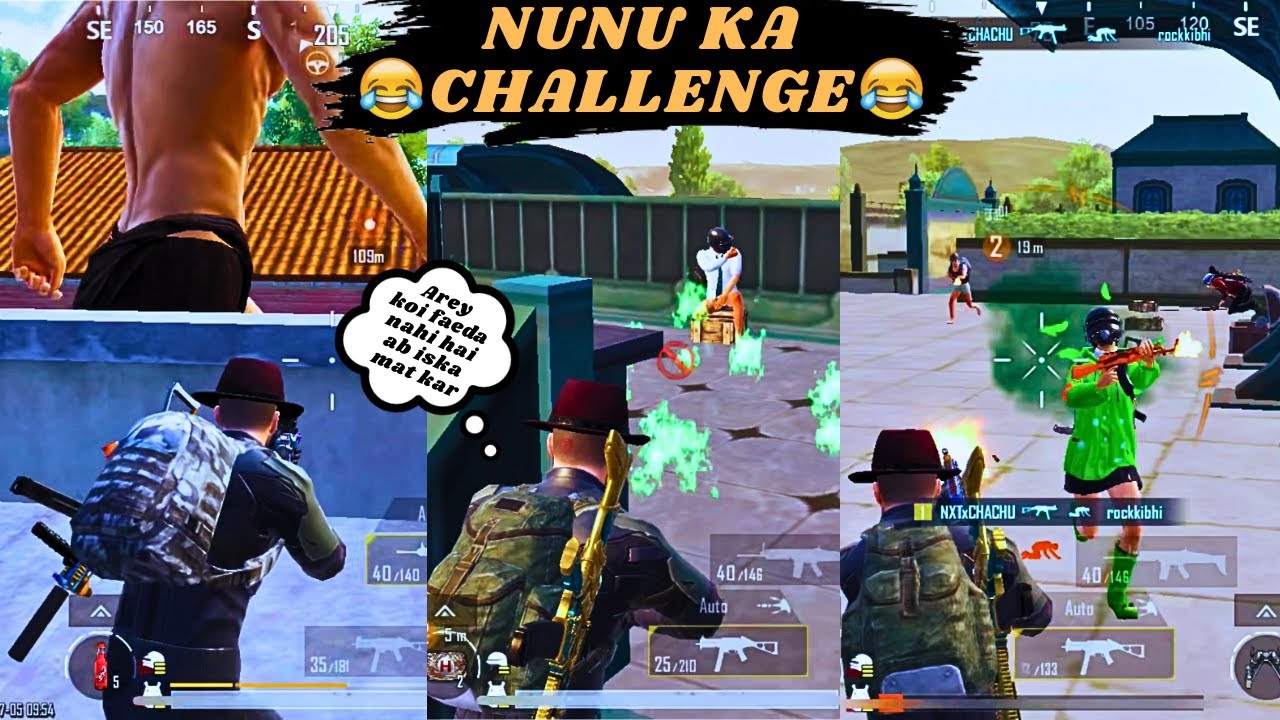 NUNU KIYA CHACHA KE SATH APNA CHALLENGE COMPLETE |BGMI|