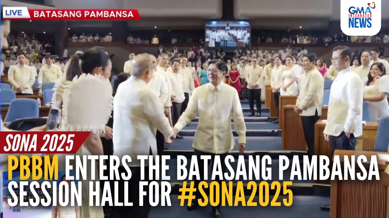 PBBM enters the Batasang Pambansa session hall for SONA 2025 | GMA Integrated News