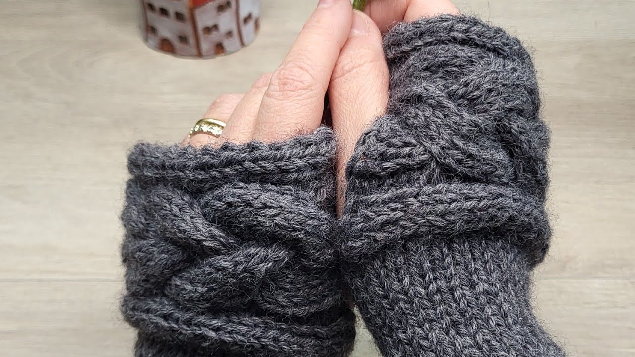 Scalda Avambracci stile Outlander: Tutorial Trecce ai Ferri Circolari