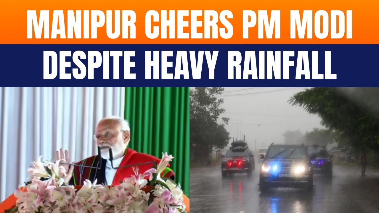 Warm Welcome for PM Modi in Rain-Soaked Manipur | News9