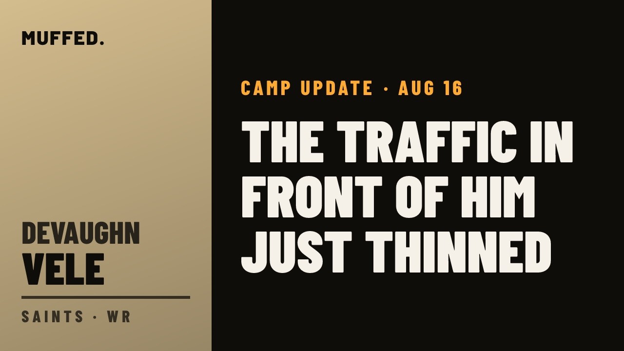 Devaughn Vele Camp Update &mdash; August 16: The Traffic in Front of Him Just Thinned