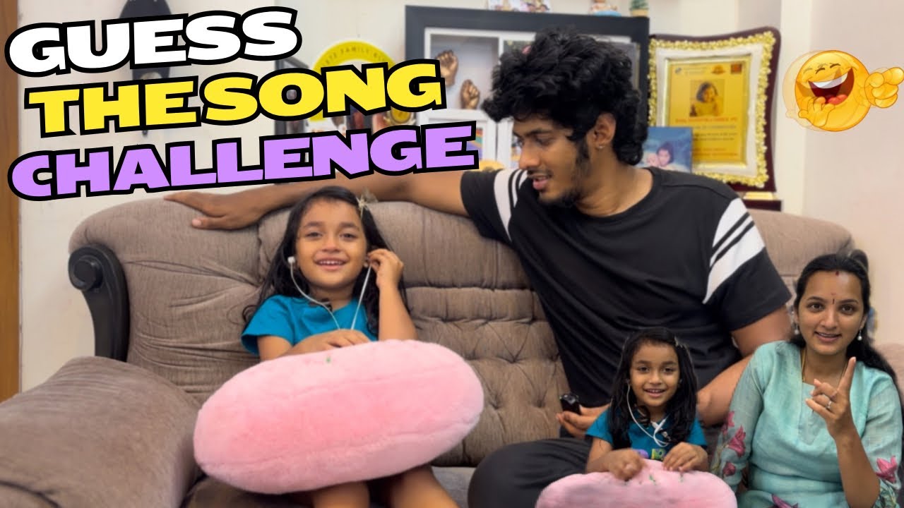 Guess the song challenge 😶‍🌫️| we cheated surya !!!🥶 #saanvikashree 