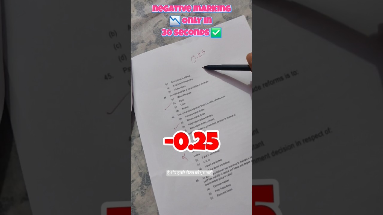 How to Calculate Negative Marking ✍️📉 