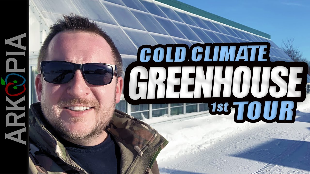 Deep Winter Greenhouse Tour - Cold Climate Passive Solar Design - Saskatchewan, Canada - 1st Tour