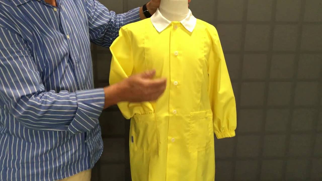 TABLIER ECOLE MATERNELLE JAUNE PAS CHER DE 3 &agrave; 6 ANS