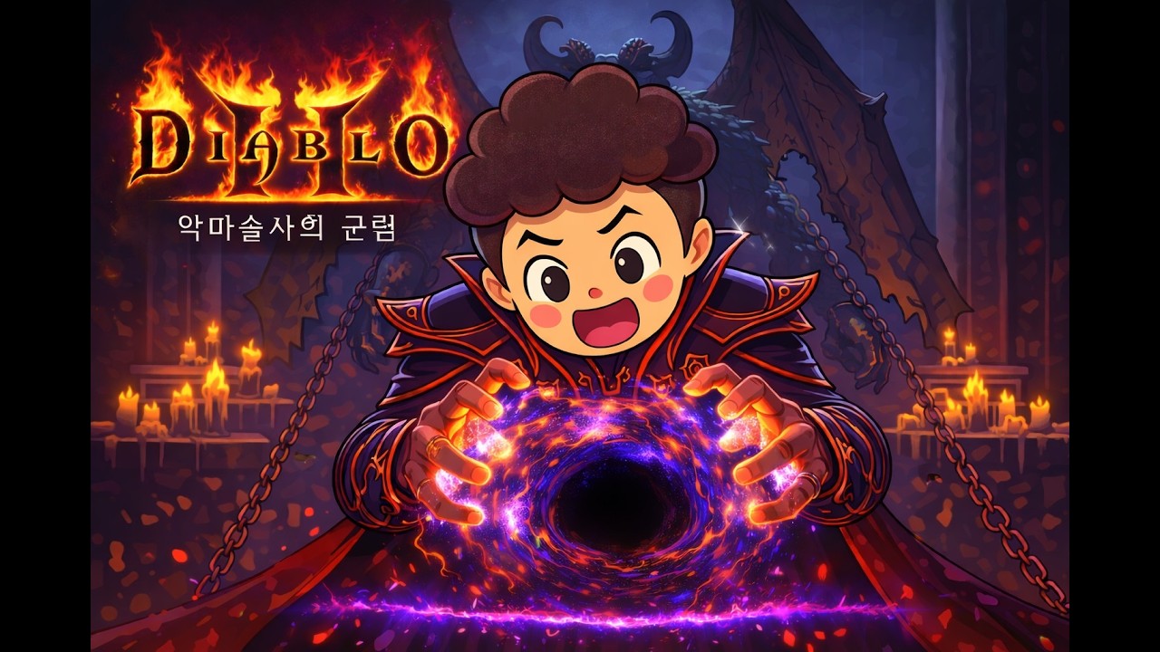 [디아2] 레더13기 소서 죽었습니다...사기캐릭 악술로 갈께요ㅋㅋ  / 하코 맨땅 독기심연 악마술사(0시간째)