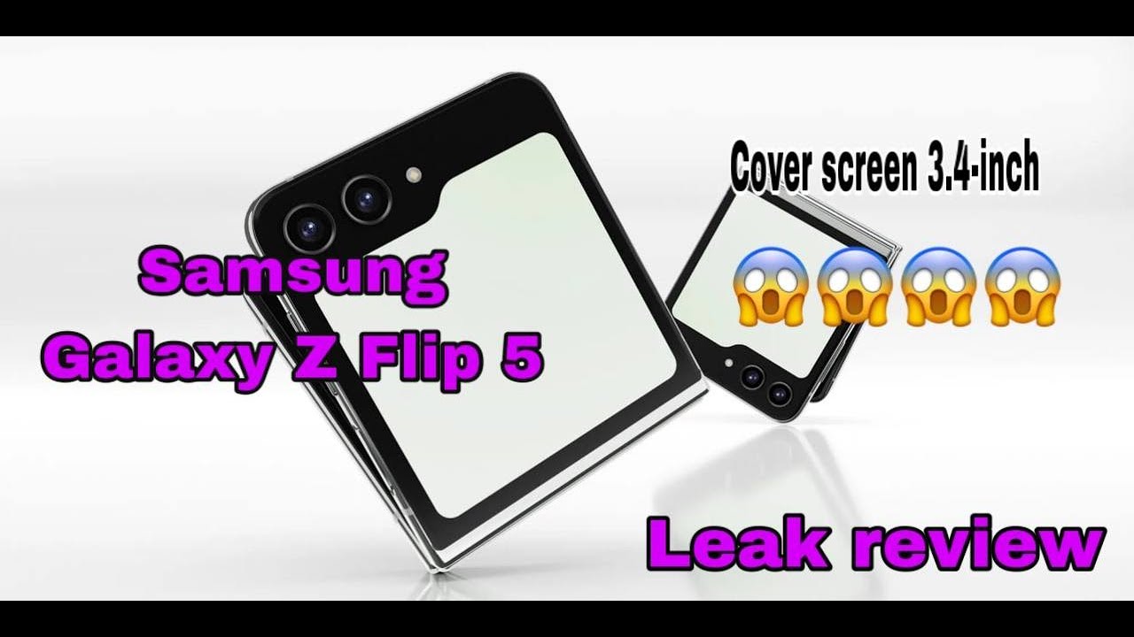 Samsung Galaxy Z flip 5 Leak review and Big cover screen 