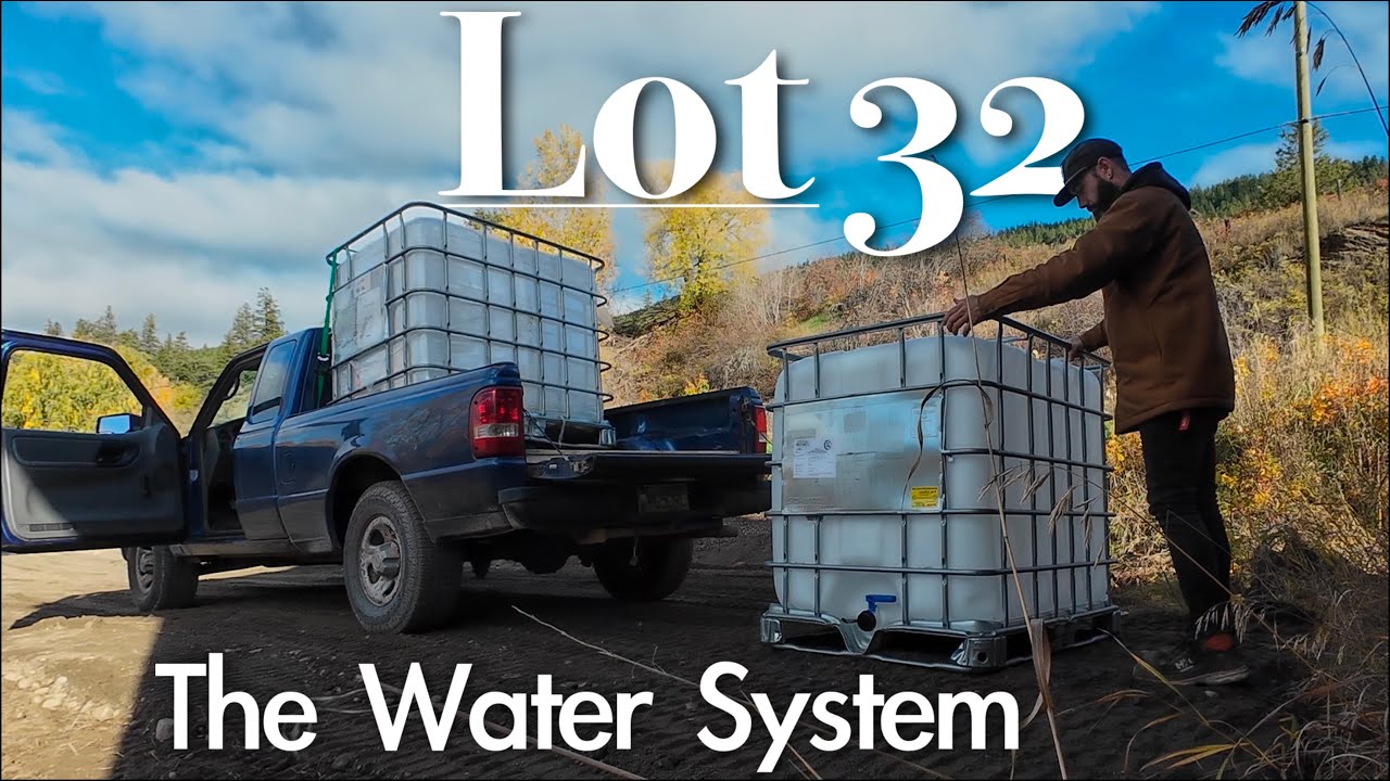 Cheap and Easy Off Grid Water System.  Stackable IBC Totes at Lot 32
