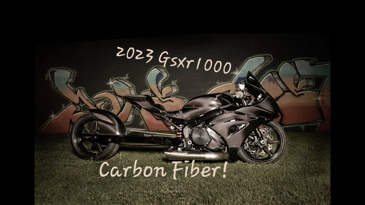 Сборка дрэг-байка GSXR1000 2023 года полностью из углеродного волокна. Таймлапс