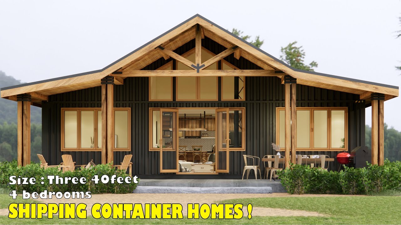 Shipping Container Homes | 4 Bedrooms | Beautifully Designed Container House With Floor Plan