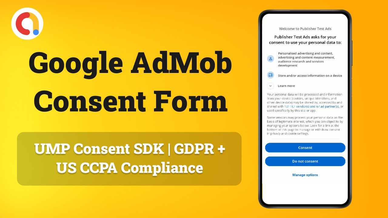 Как добавить форму согласия AdMob в Unity (UMP) | Настройка конфиденциальности EU GDPR и US CCPA ...