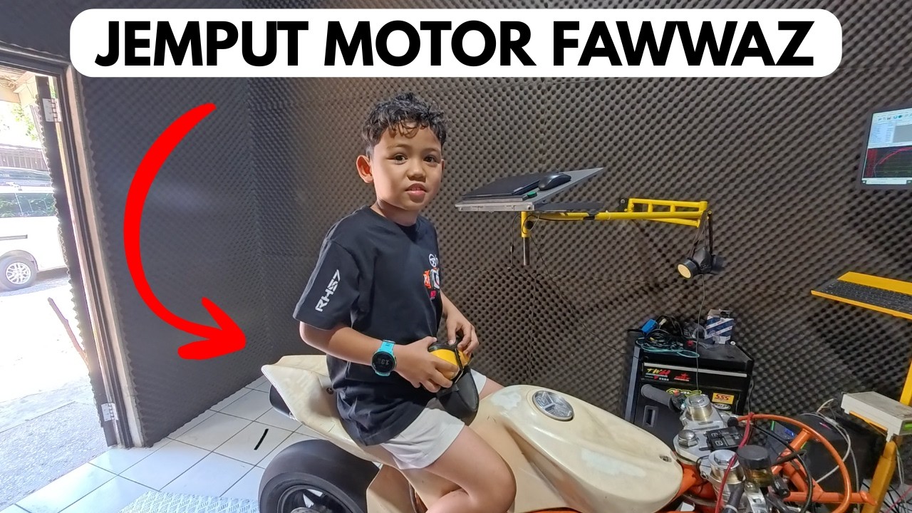 Jemput motor Fawwaz di NAV Racing Banjarbaru