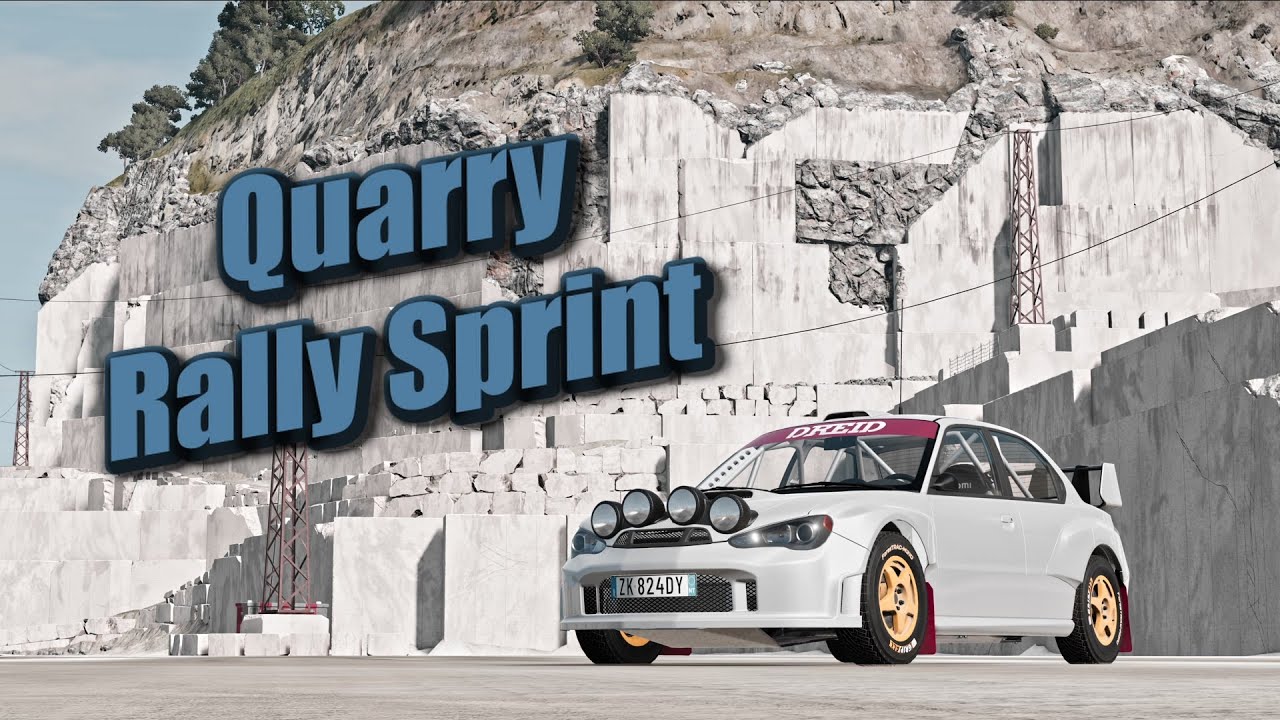 BeamNG.Drive - Quarry Rally Sprint - My first ever Timetrial mod!