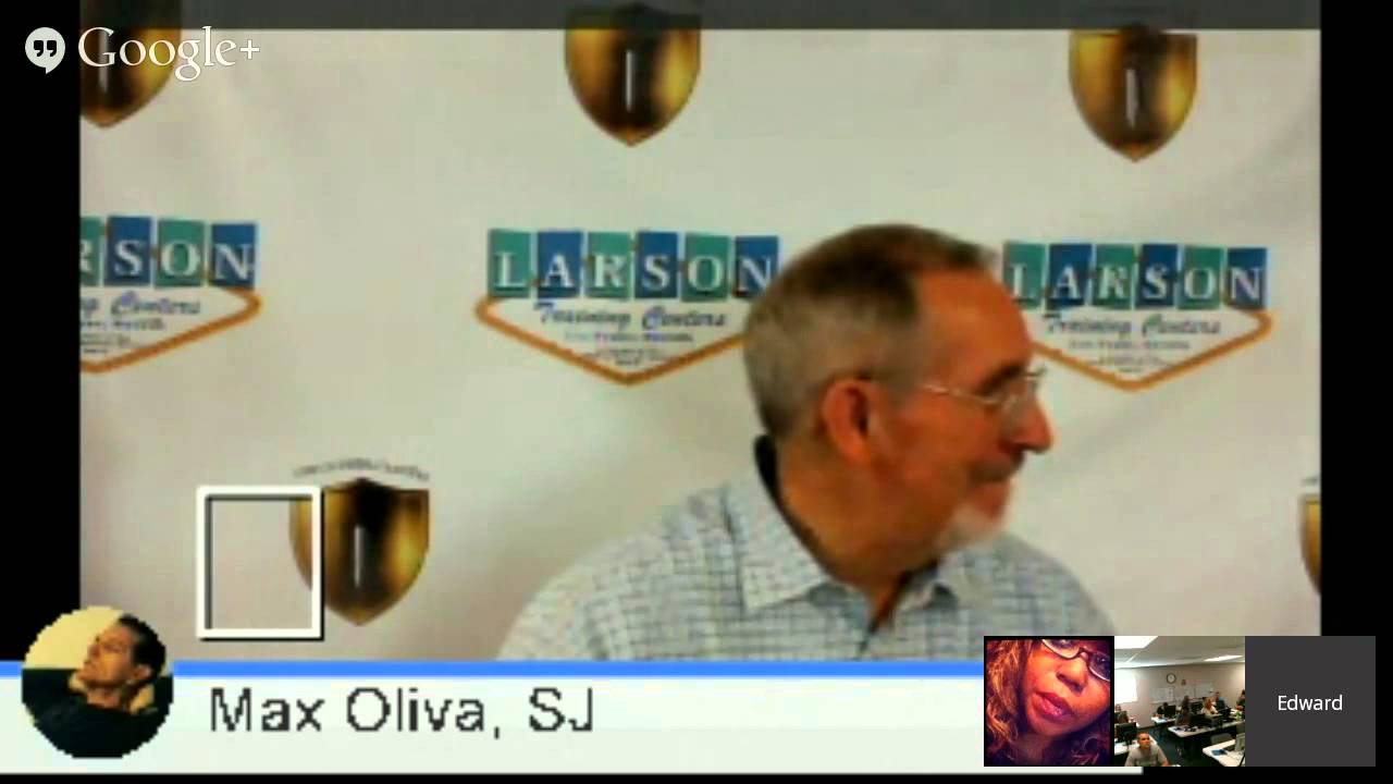 Larson Training Centers presets Max Oliva, SJ