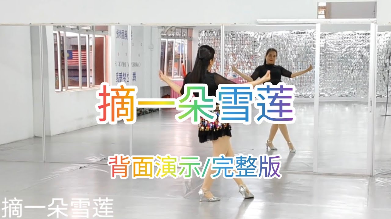 《摘一朵雪莲》网红火爆舞曲，好听好跳，简单易学，背面演示/完整版#舞之梦舞蹈苑#流行舞蹈#广场舞#洗脑歌  #CarmenDanceStudio#linedance#squaredance
