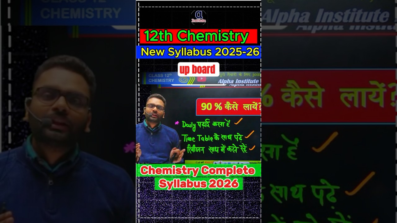 12th Chemistry Syllabus up Board 2026 || #upboardsyllabus #chemistrysyllabus #syllabus #upboard2026