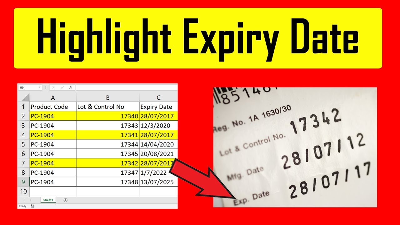 How To Identify Or Highlight Expired Dates In Excel